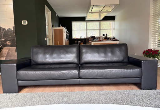 Rolf Benz EGO 4-Sitzer Sofa schwarzes Leder