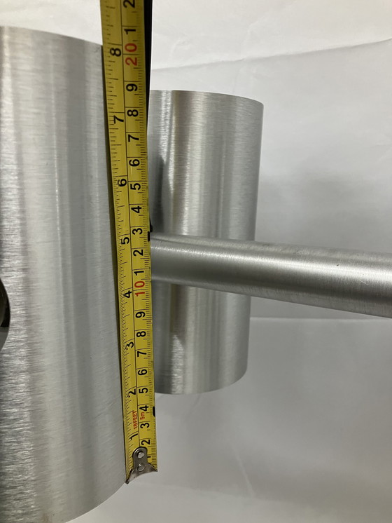 Image 1 of Suspension vintage Space Age, Polam, aluminium brossé