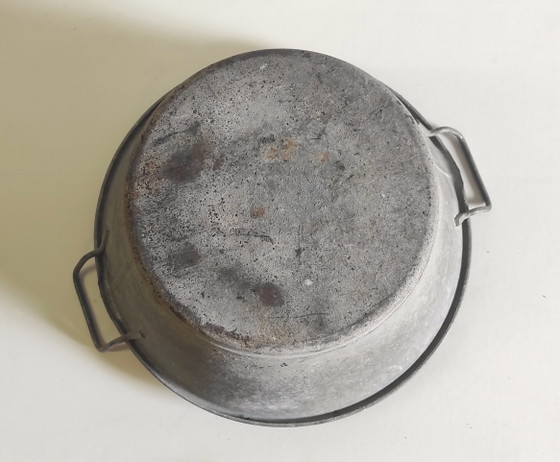 Vintage zinken wasbak - midden 20e eeuw – Plantenbak, Metal (photo 6 of 6)