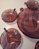 Obstschale im Art-Deco-Stil mit Servierschalen
