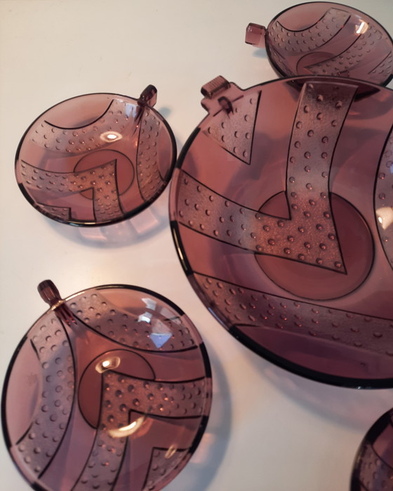 Image 1 of Art Deco fruit bowl with serving dishes