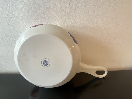 Image 1 of Rara pentola per fonduta di verdure vintage Villeroy & Boch degli anni '60/'70, variante floreale del modello Acapulco.