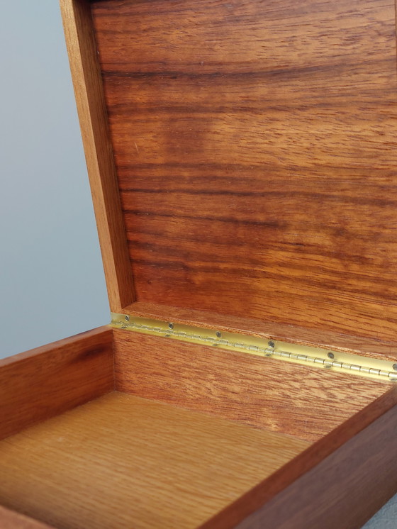 Image 1 of Handmade vintage wooden box with inlays