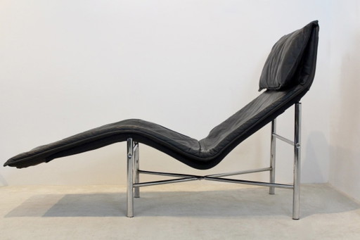 Chaises longues 'Skye' en cuir noir par Tord Björklund