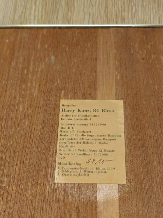 Image 1 of Table d'appoint vintage Table à plantes Mosaïque