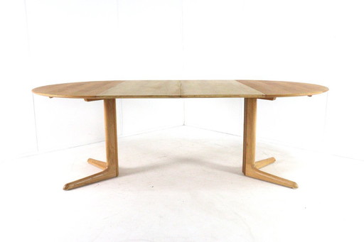 Danish oak round 2x extendable dining table dining table vintage