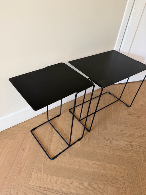 2 Tavolini per parzialmente sopra divano / pouf Walter Knoll