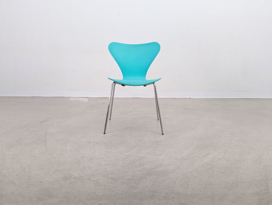 Image 1 of Sedia Fritz Hansen Serie 7 Turchese 3107 Sedia Arne Jacobsen