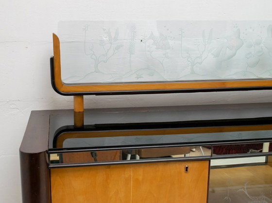 Image 1 of Osvaldo Borsani Mid-Century Modern Italian Walnut and Maple Sideboard, 1950s