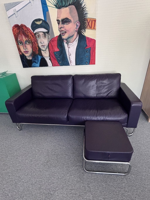 Gispen AD 3 en cuir couleur aubergine