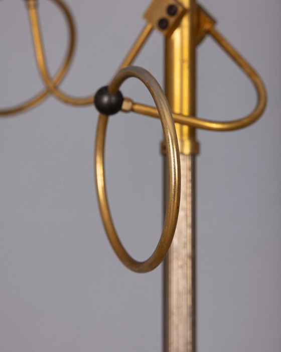 Image 1 of Vintage kapstok uit de jaren 60 in goudkleurig messing, Italiaans design.