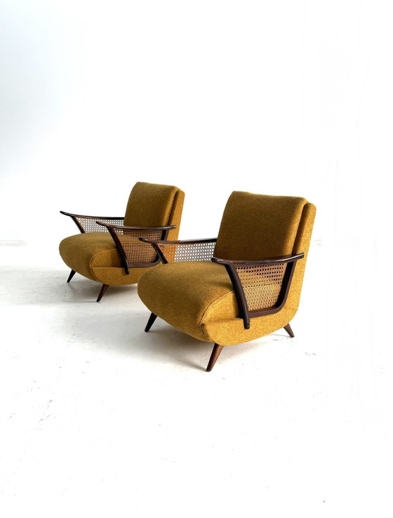 Set of 2 Vintage Armchairs, 1960s – Wood, Metal (photo 5 of 12)