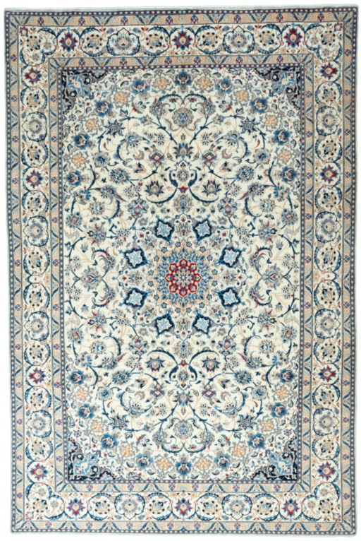 Hand-knotted Nain 9La oriental rug with silk content - 310 x 206 cm