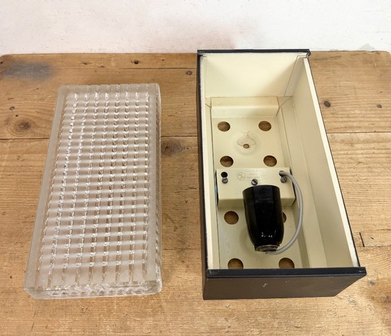 Image 1 of Applique ou plafonnier vintage en verre de Napako, années 1970