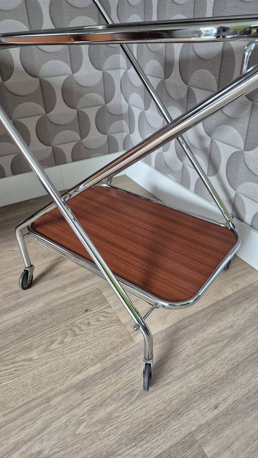 Carrito de servicio vintage de mediados de siglo