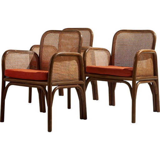 MK9933 Poltrona vintage in bambù e rattan, anni '70