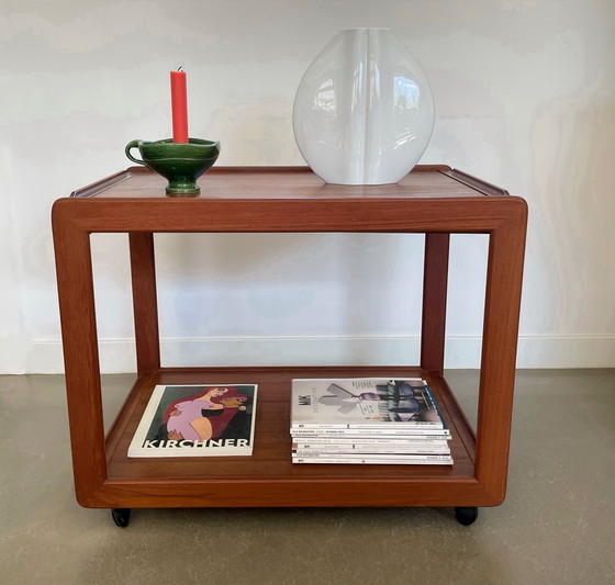 Image 1 of Scandinavian Design Teak Bar Cart, Trolley, Side Table, 1960s