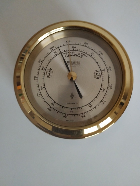 Image 1 of Wempe barometer, brass, vintage