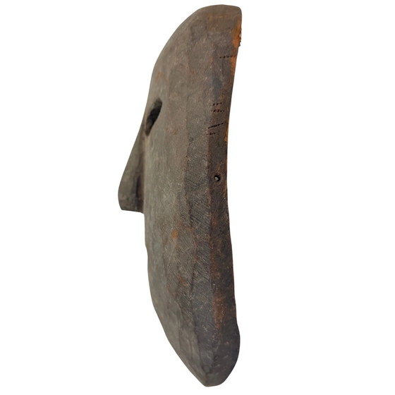 Antique Nepalese Shaman's Mask – Himalayan Wooden Face Mask – Sculpture (photo 4 of 6)
