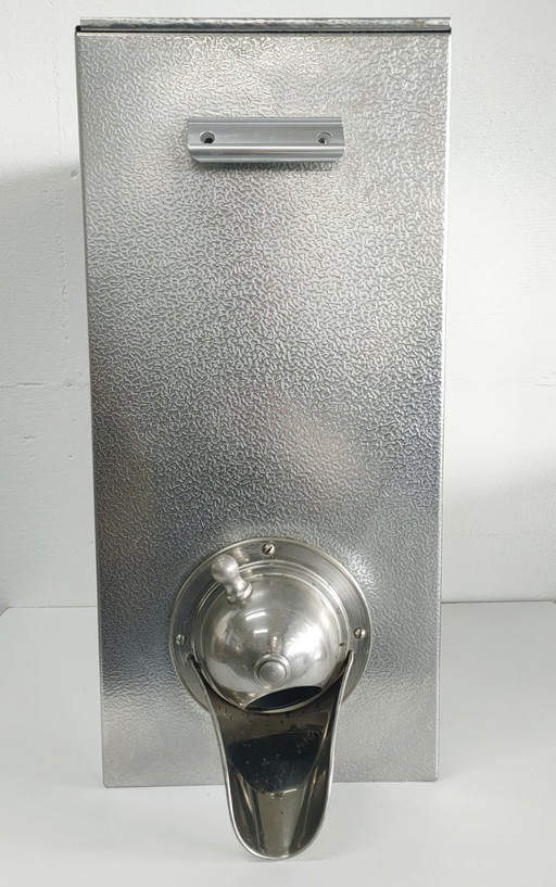 Raro Dispensador/Silo de Granos de Café de Metal Vintage