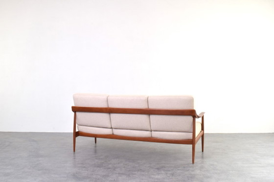 Canapé en teck de style Mid-Century de Knoll Antimott, années 1960 – Canapés 3 places, Wood, Wool (photo 7 of 15)
