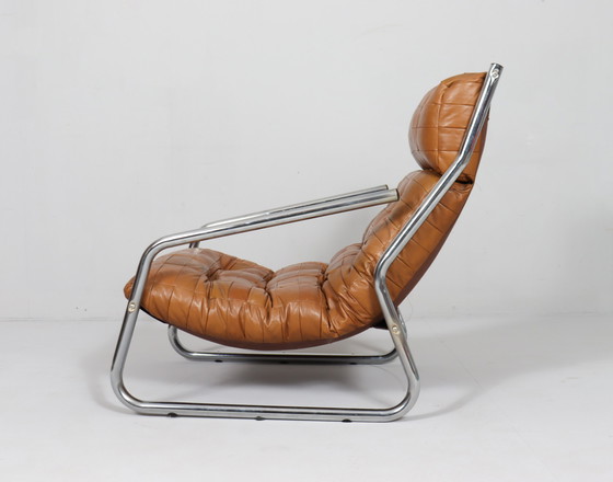 Image 1 of 2x Patchwork cantilever armchair, Germany, 1970s