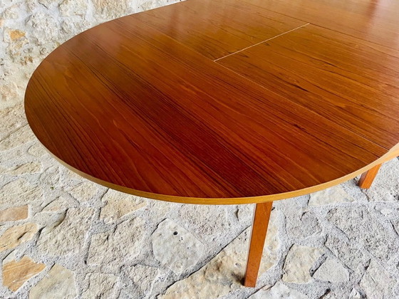 Image 1 of Mid-Century Extendable Teak Dining Table with Butterfly Leaf, By Van Pelt, 1960s