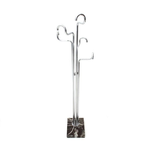 Mid Century Italian Modernist Chrome Coat Stand