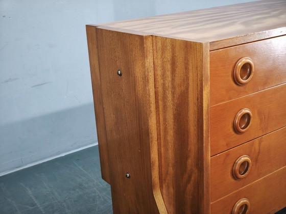 Image 1 of 1960s Czechoslovak Maple Sideboard with Drawers and Cabinet
