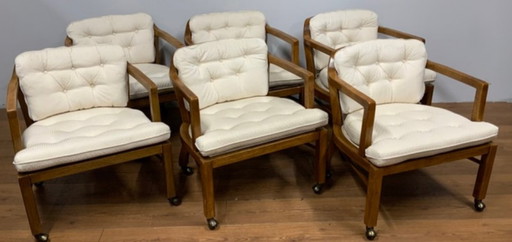 6x sedie originali Drexel Heritage anni '70, design di S. Brackett