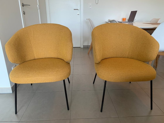 Image 1 of 2x Poltrona Veneto in tessuto Dolce Saffran - Juntoo