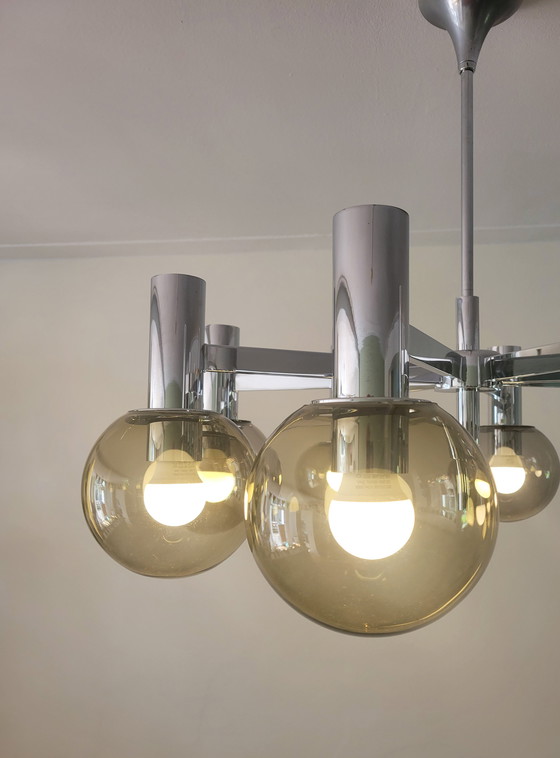 Image 1 of Lámpara de araña grande de Kaiser Leuchten en cromo