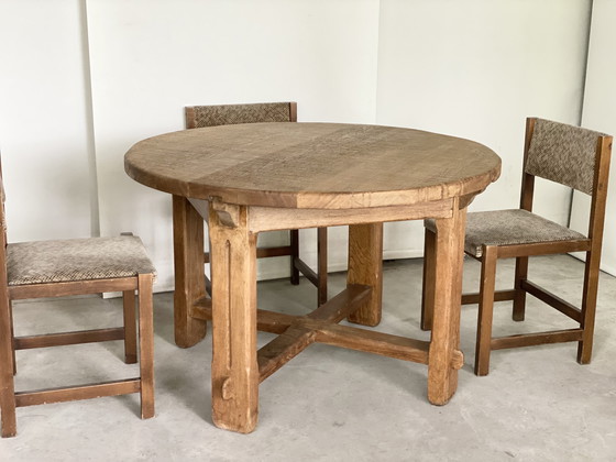 Image 1 of Brutalist round dining table
