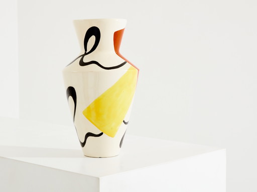 Roland Brice Vase aus glasierter Keramik 1950