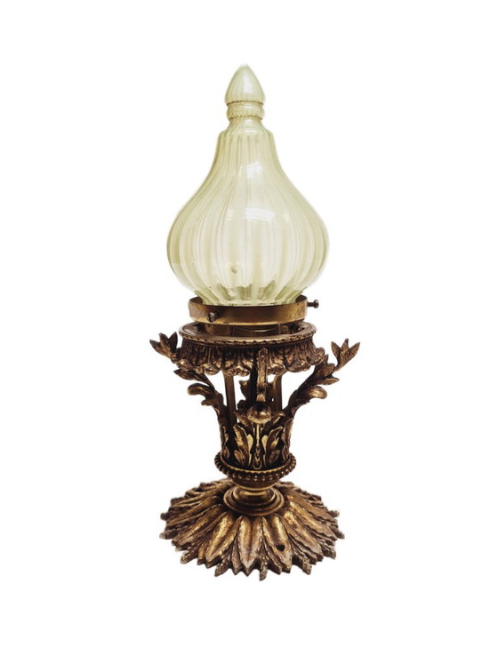 Empire bronzen hanglamp met uraniumglas, Frankrijk, jaren 1890 – Hanglampen (photo 3 of 13)