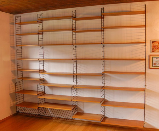 Image 1 of Modular Wall Shelf from String Nisse, Sweden, 1960s