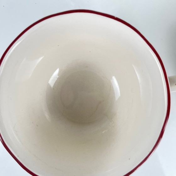 Image 1 of Set of 4 large cups with saucers, Streetlight model by KG Lunéville