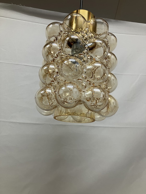 Image 1 of Lampada a sospensione a bolle Helena Tynell ocra, di Limburg Glashütte