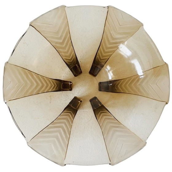 Image 1 of Art Deco plato de cristal ahumado 1930