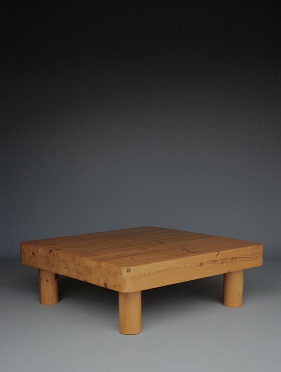 Image 1 of 1960s large Brutalist solid Pine Coffee Table