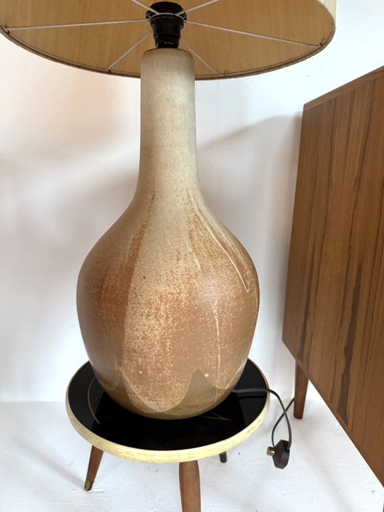 Vintage XL keramieken Vloerlaml, Krösselbach ‘70 – Krösselbach Keramik, Vloerlampen, Wool, Ceramic (photo 4 of 11)