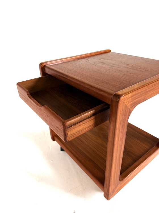 Vintage cube-shaped teak trolley, Salin Nyborg ‘70 – Bar carts, Wood, Plastic (photo 6 of 9)