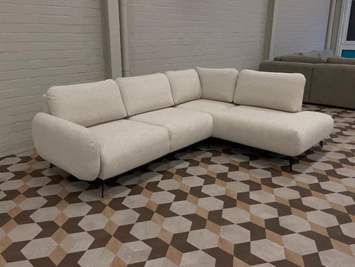Ecksofa in Hellbeige, 271 x 190 cm – Kaltschaumfüllung