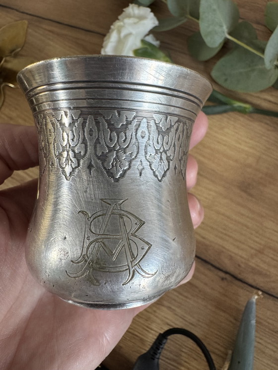 Image 1 of Tazza vintage in metallo argentato