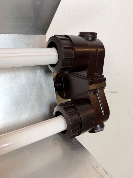 Image 1 of Industriële grijze buislamp van Elektrosvit, jaren 70