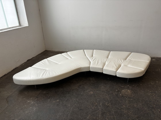 Image 1 of Edra Flap Designersofa Couch Leder offwhite
