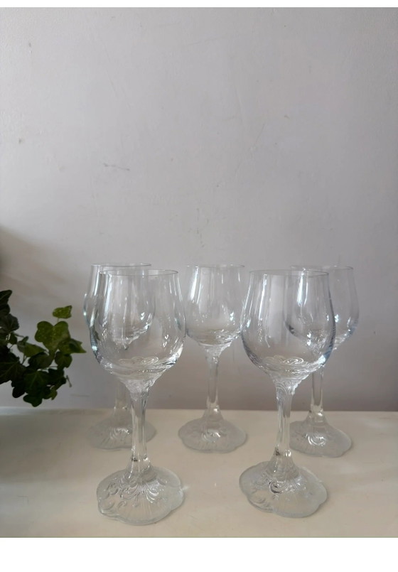 Set of 5 vintage wine glasses – Glass & Decanter, Crystal (photo 2 of 5)