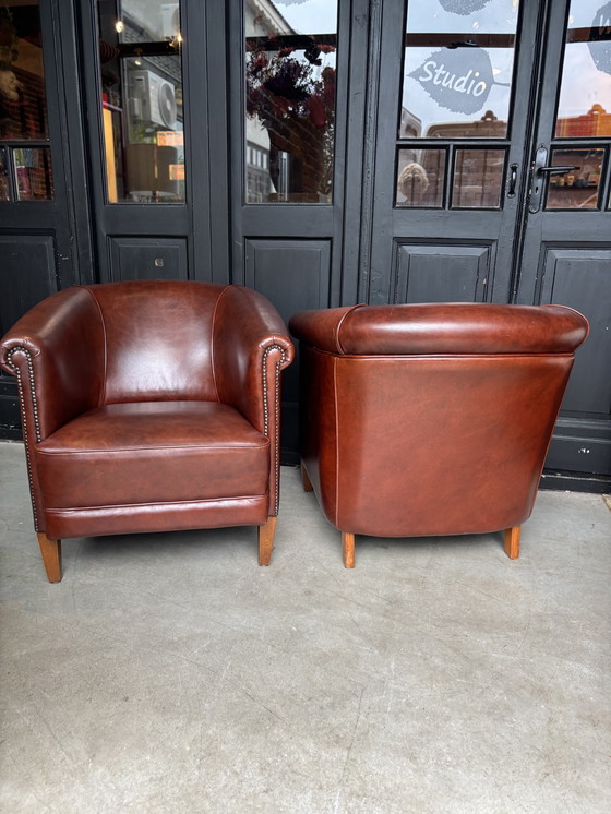 Image 1 of Ensemble de fauteuils club en peau de mouton