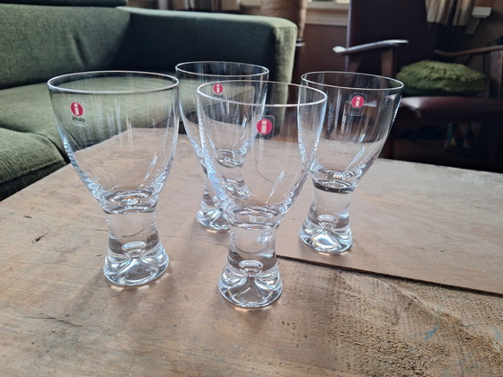 Set von 2 x 4 Tapio Wirkkala Weingläsern. Iittala Finnland – Gläser & Karaffe, Glass (photo 4 of 6)
