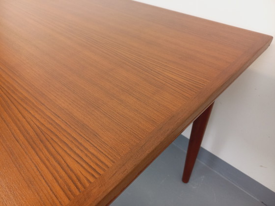 Image 1 of Scandinavian 60's vintage Dyrlund rectangular teak dining table with extensions